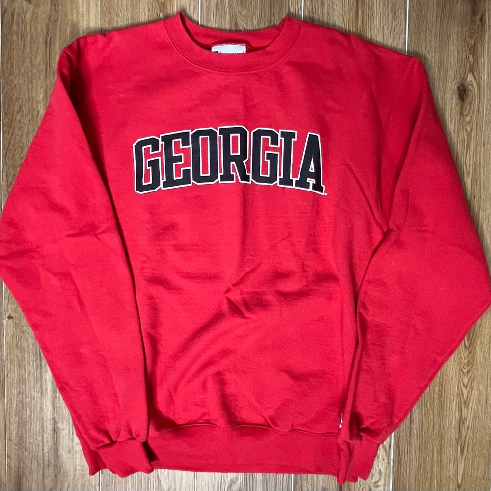 Vintage 90s GEORGIA BULLDOGS Crewneck Champion MEDIUM Red RARE